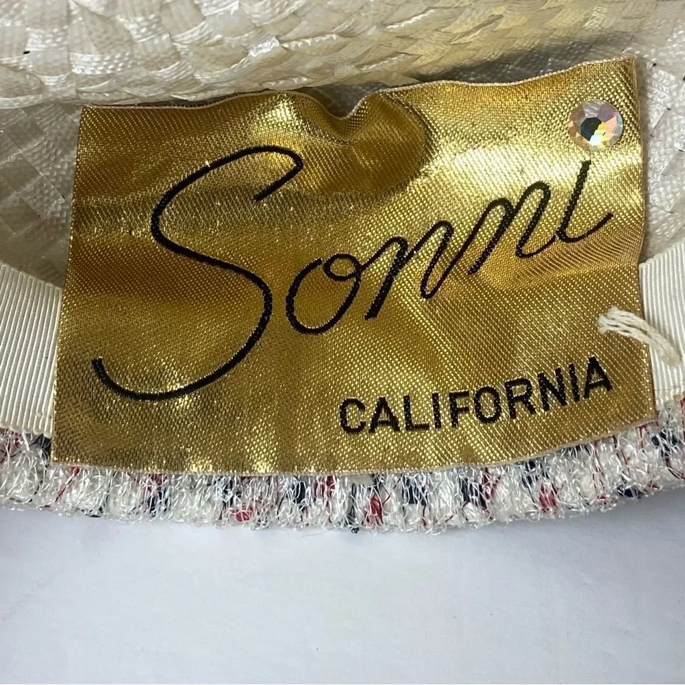 Sonni California Vintage Woven Pillbox Hat